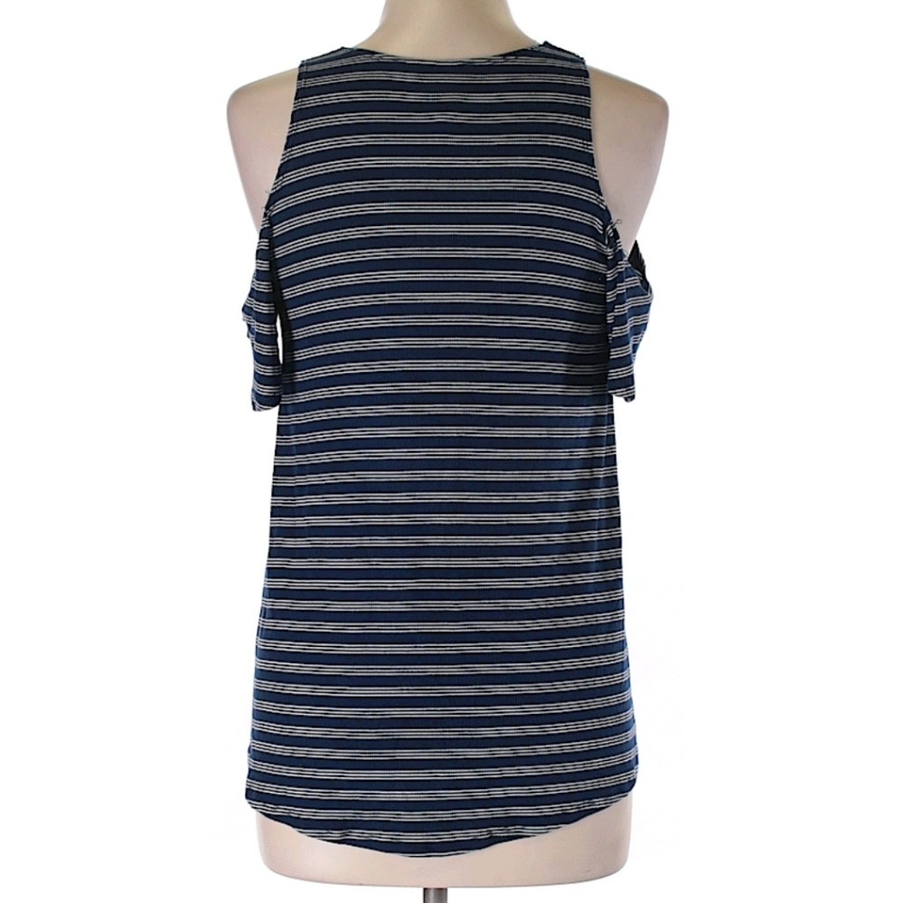 Cold Shoulder Striped Tee - image 2